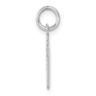 14k White Gold Letter D Key Charm