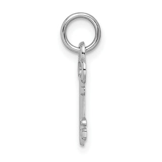 14k White Gold Letter G Key Charm