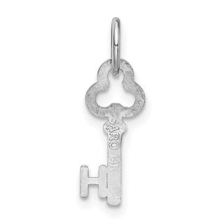 14k White Gold Letter H Key Charm