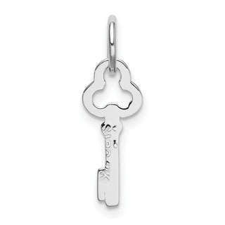 14k White Gold Letter I Key Charm