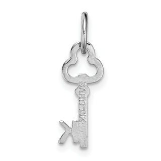 14k White Gold Letter K Key Charm