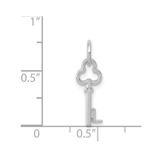 14k White Gold Letter L Key Charm