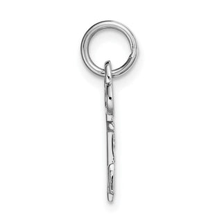 14k White Gold Letter M Key Charm