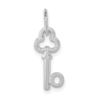 14k White Gold Letter O Key Charm