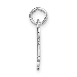 14k White Gold Letter S Key Charm