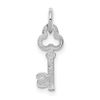 14k White Gold Letter S Key Charm