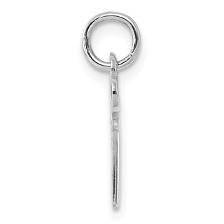 14k White Gold Letter T Key Charm