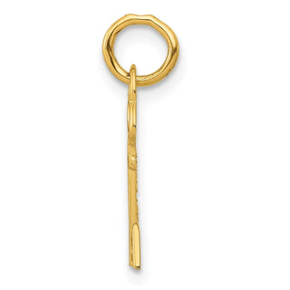 14k Yellow Gold Letter A Key Charm