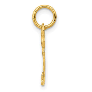 14k Yellow Gold Letter B Key Charm