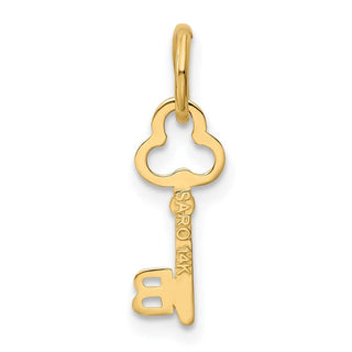 14k Yellow Gold Letter B Key Charm