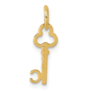 14k Yellow Gold Letter C Key Charm