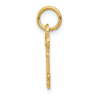 14k Yellow Gold Letter G Key Charm