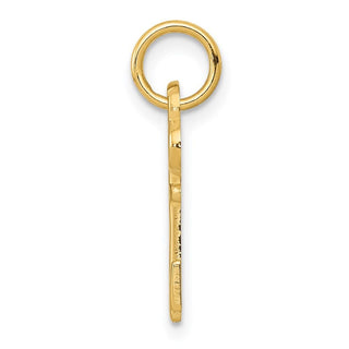 14k Yellow Gold Letter I Key Charm K3442I