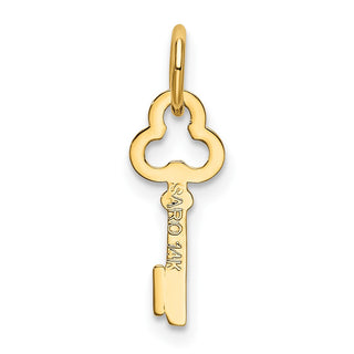 14k Yellow Gold Letter I Key Charm K3442I