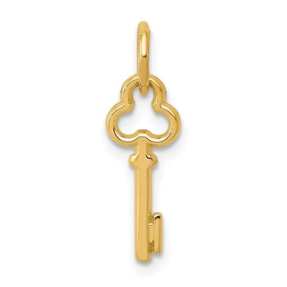 14k Yellow Gold Letter I Key Charm K3442I