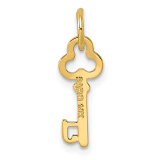 14k Yellow Gold Letter J Key Charm