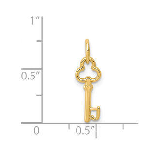 14k Yellow Gold Letter J Key Charm