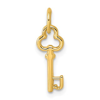 14k Yellow Gold Letter J Key Charm