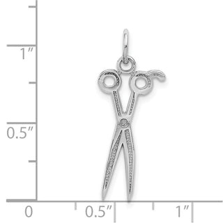 14K White Gold Scissors Charm