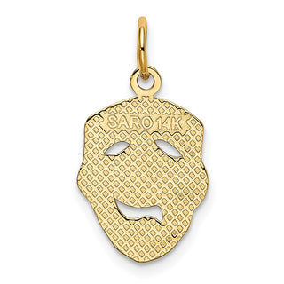 14k Yellow Gold Comedy Mask Charm