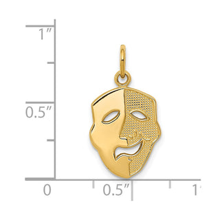 14k Yellow Gold Comedy Mask Charm