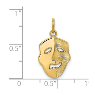 14k Yellow Gold Comedy Mask Charm