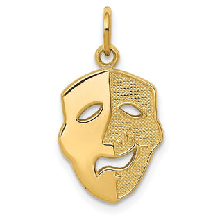 14k Yellow Gold Comedy Mask Charm
