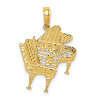 14k Yellow Gold Piano Pendant