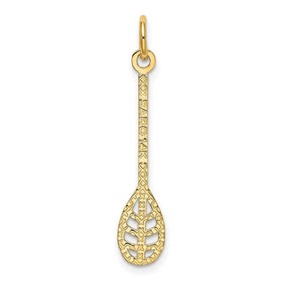 14k Yellow Gold Lacrosse Charm