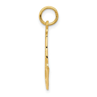 14k Yellow Gold Figure Skate Charm K3538
