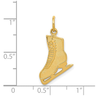 14k Yellow Gold Figure Skate Charm K3538