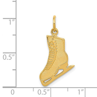 14k Yellow Gold Figure Skate Charm K3538