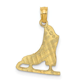 14k Yellow Gold Figure Skate Charm K3539