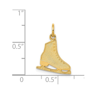 14k Yellow Gold Figure Skate Charm K3539