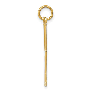 14k Yellow Gold Goalie Stick Charm