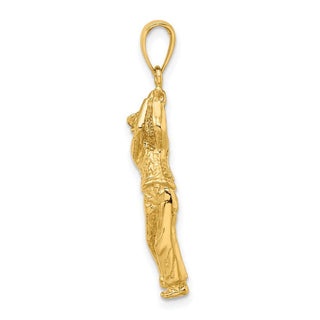 14k Yellow Gold Golf Bag w/Clubs Pendant