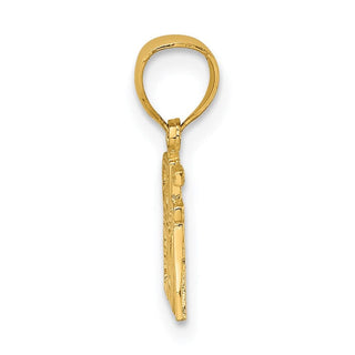 14k Yellow Gold Golf Bum Pendant