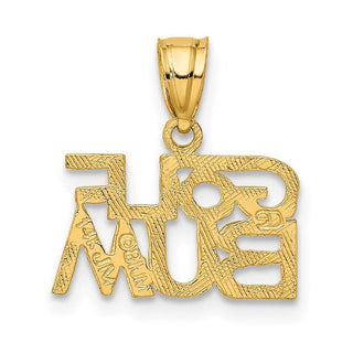 14k Yellow Gold Golf Bum Pendant