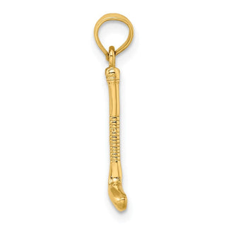 14k Yellow Gold Golf Club Pendant