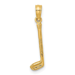14k Yellow Gold Golf Club Pendant