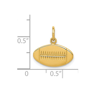 14k Yellow Gold Football Charm K3598