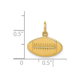 14k Yellow Gold Football Charm K3598