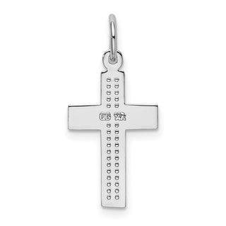 14k White Gold Cross Pendant K360