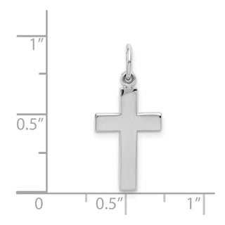 14k White Gold Cross Pendant K360