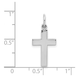 14k White Gold Cross Pendant K360