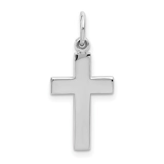14k White Gold Cross Pendant K360