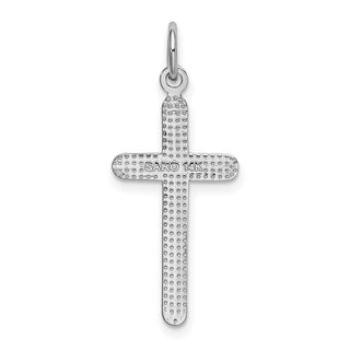14k White Gold Cross Pendant K361