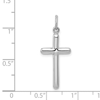14k White Gold Cross Pendant K361