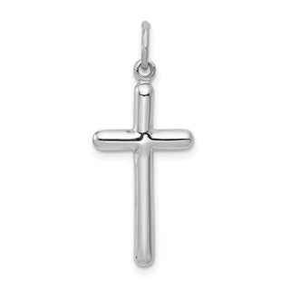 14k White Gold Cross Pendant K361