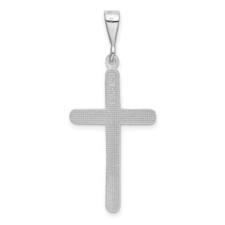 14k White Gold Cross Pendant K362